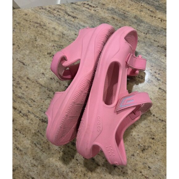 Crocs 206267 Kids Pink Lemonade Swiftwater Expedition Sandals Straps Size US J2 - Picture 9 of 14